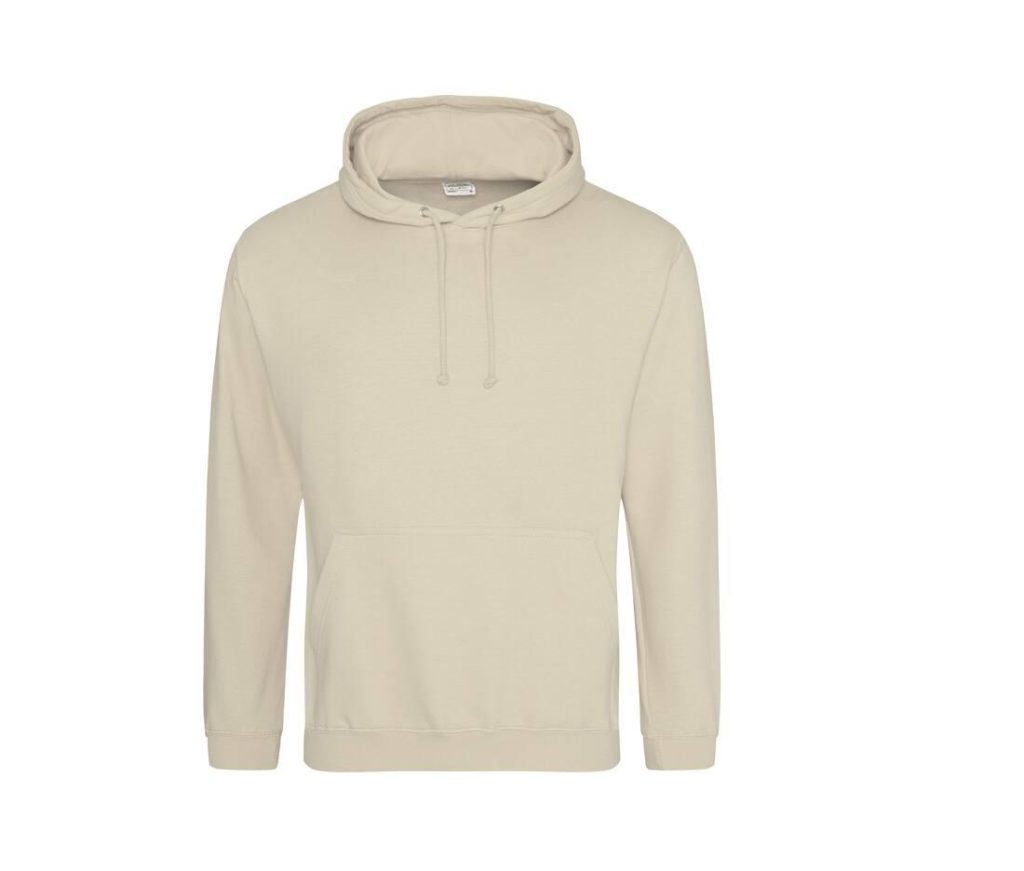 COLLEGE HOODIE, DESERT SAND, XS, JUST HOODS