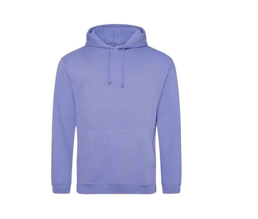 COLLEGE HOODIE, TRUE VIOLET, XS, JUST HOODS