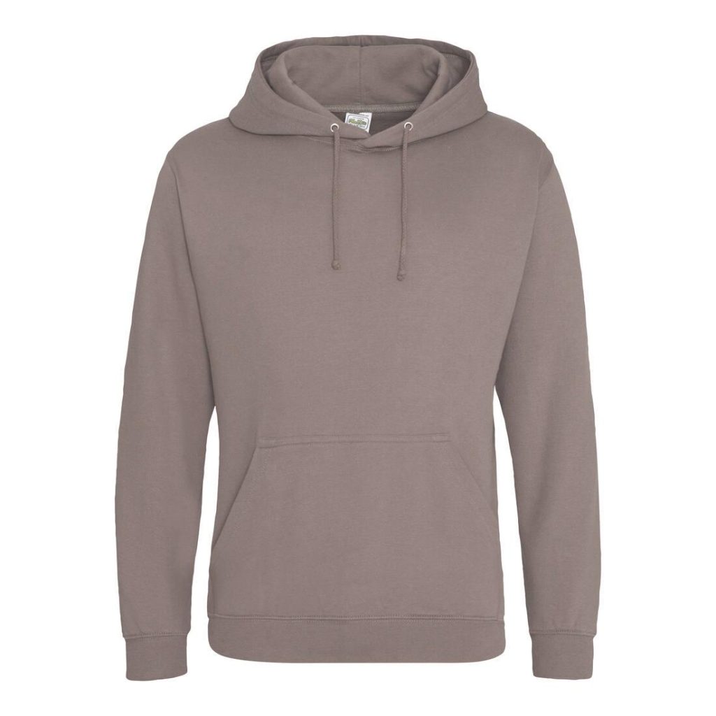 COLLEGE HOODIE, MOCHA BROWN, XS, JUST HOODS