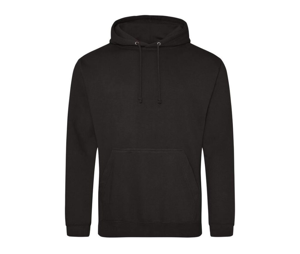 COLLEGE HOODIE, DEEP BLACK, XS, JUST HOODS