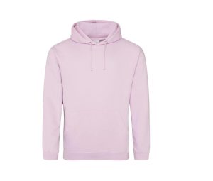 COLLEGE HOODIE, BABY PINK, XS, JUST HOODS