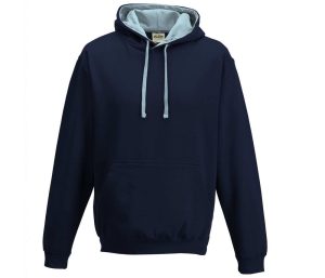 VARSITY HOODIE, FRENCH NAVY/SKY BLUE, XS, JUST HOODS
