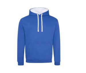 VARSITY HOODIE, ROYAL BLUE/ARCTIC WHITE, XS, JUST HOODS