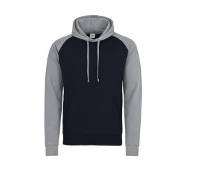 BASEBALL HOODIE, OXFORD NAVY/HEATHER GREY, S, JUST HOODS