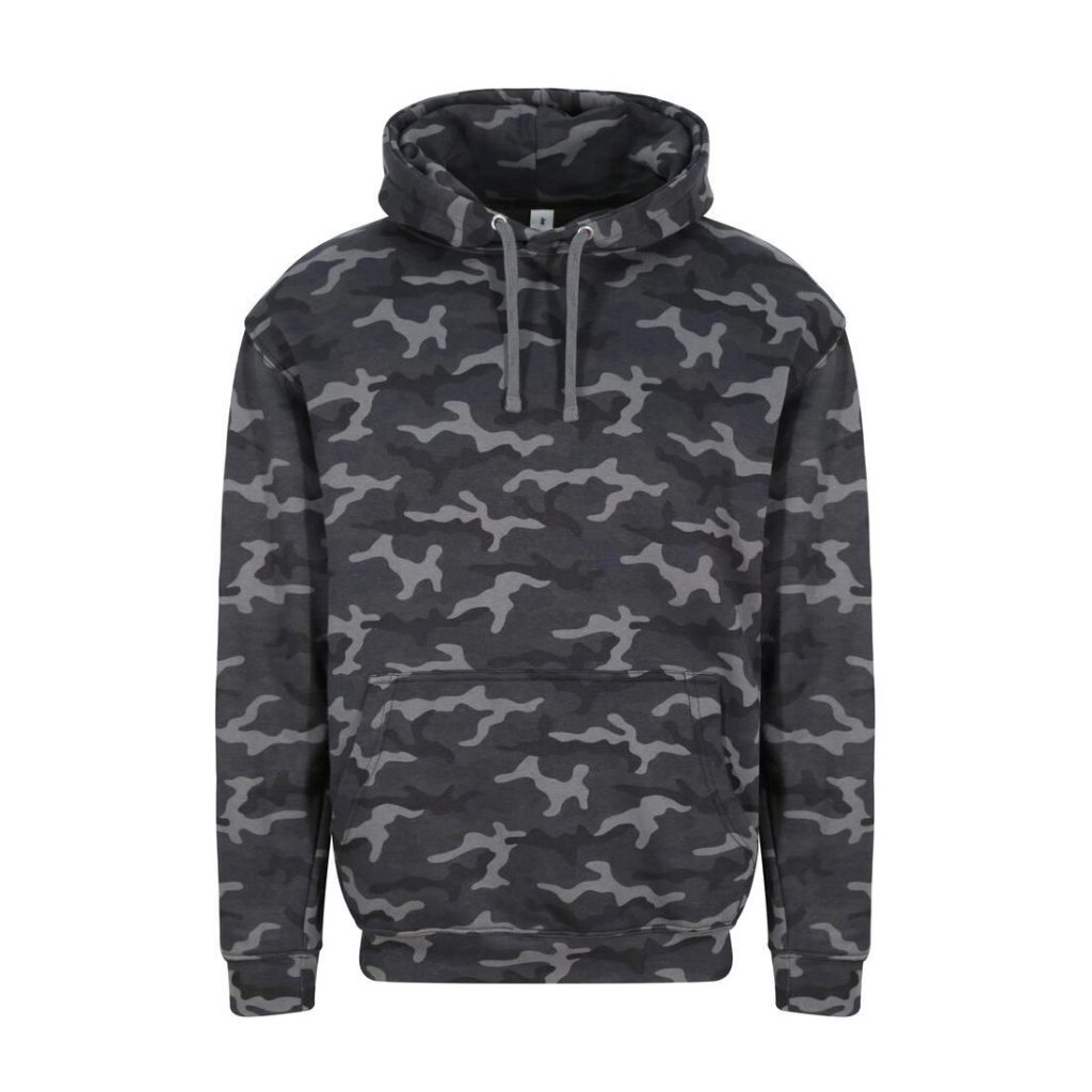 CAMO HOODIE, BLACK CAMO, XS, JUST HOODS