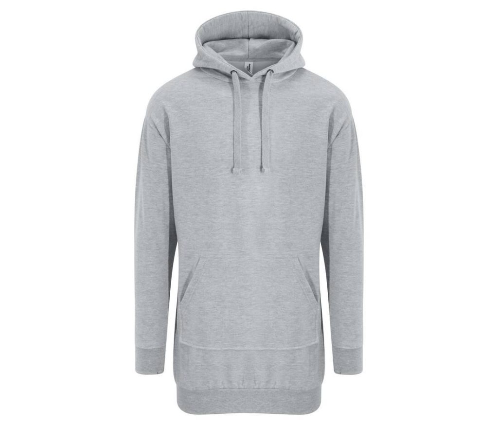 HOODIE DRESS, HEATHER GREY, XS, JUST HOODS