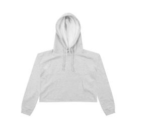GIRLIE CROPPED HOODIE, HEATHER GREY, XXS, JUST HOODS