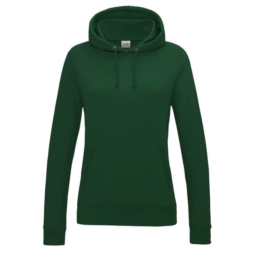 Dames COLLEGE HOODIE, BOTTLE GREEN, L, JUST HOODS