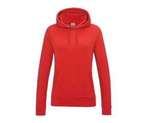 Dames COLLEGE HOODIE, FIRE RED, XS, JUST HOODS