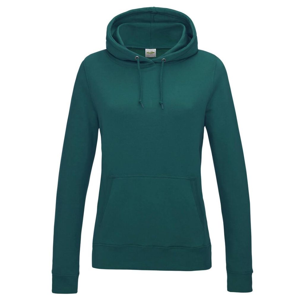 Dames COLLEGE HOODIE, JADE, L, JUST HOODS