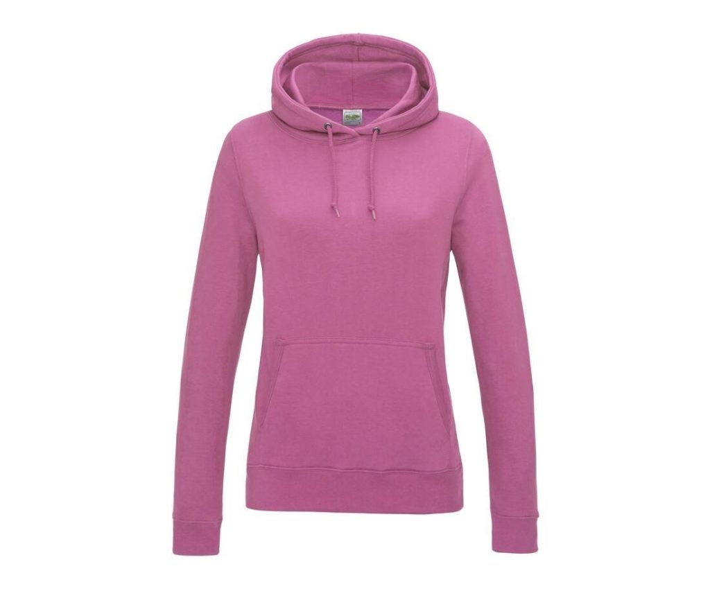 Dames COLLEGE HOODIE, CANDYFLOSS PINK, XS, JUST HOODS