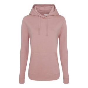 Dames COLLEGE HOODIE, DUSTY PINK, L, JUST HOODS