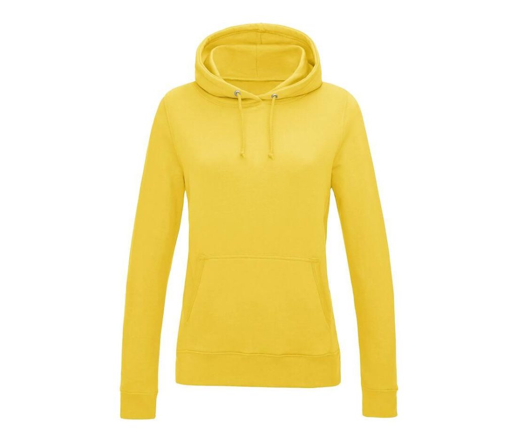 Dames COLLEGE HOODIE, SUN YELLOW, L, JUST HOODS