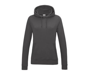 Dames COLLEGE HOODIE, CHARCOAL, XS, JUST HOODS