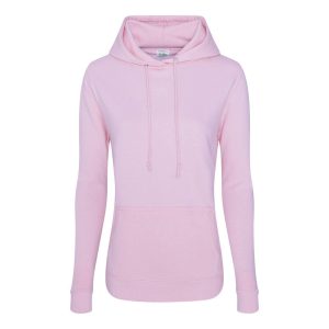Dames COLLEGE HOODIE, BABY PINK, L, JUST HOODS