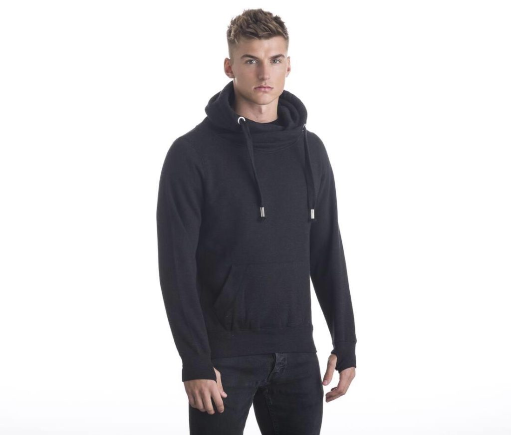 CROSS NECK HOODIE