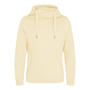 CROSS NECK HOODIE, VANILLA MILKSHAKE, L, JUST HOODS