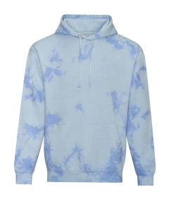 TIE-DYE HOODIE, BLUE CLOUD, L, JUST HOODS