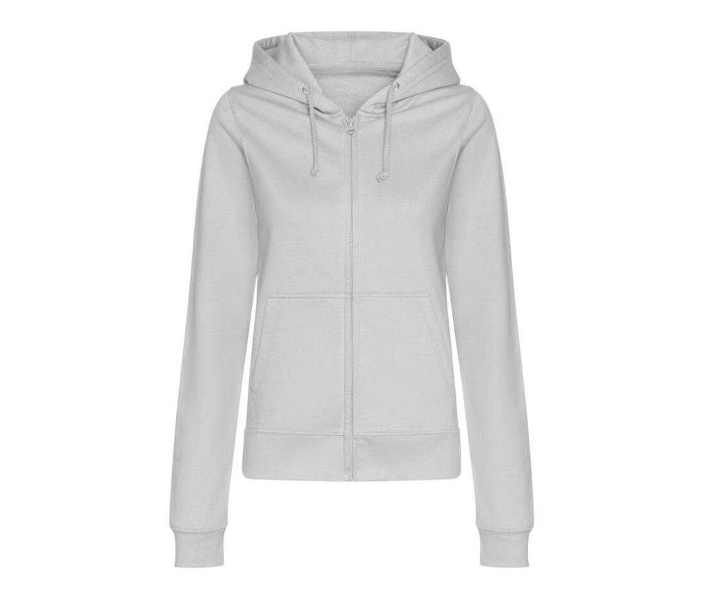 Dames COLLEGE ZOODIE, HEATHER GREY, L, JUST HOODS