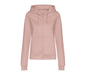 Dames COLLEGE ZOODIE, DUSTY PINK, L, JUST HOODS