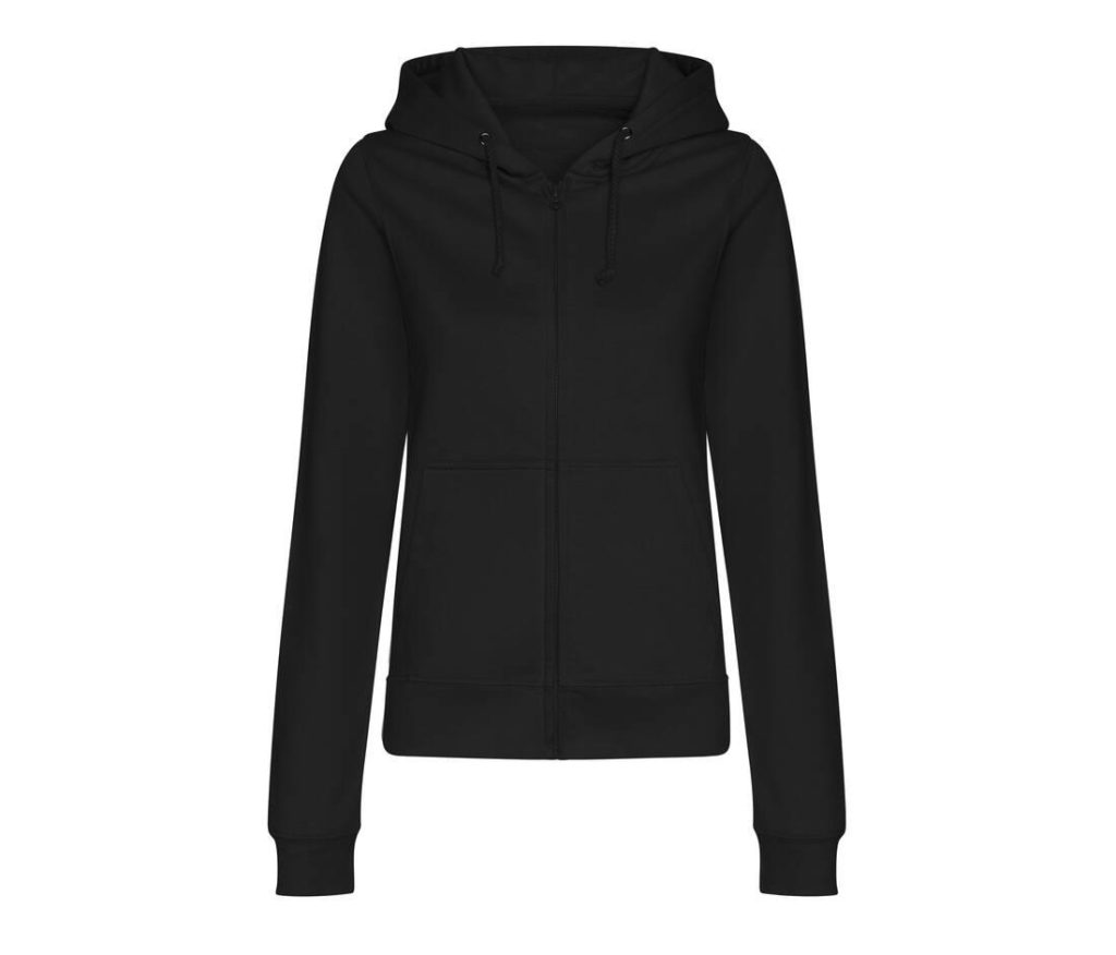 Dames COLLEGE ZOODIE, DEEP BLACK, L, JUST HOODS