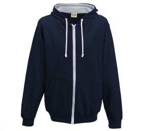 VARSITY ZOODIE, FRENCH NAVY/HEATHER GREY, L, JUST HOODS
