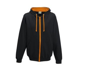 VARSITY ZOODIE, JET BLACK/ORANGE CRUSH, L, JUST HOODS