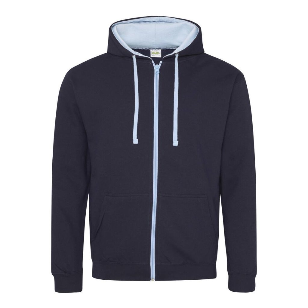 VARSITY ZOODIE, NEW FRENCH NAVY/SKY BLUE, XXL, JUST HOODS