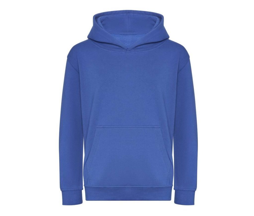 KIDS ORGANIC HOODIE, ROYAL BLUE, 1/2 - XXS, JUST HOODS