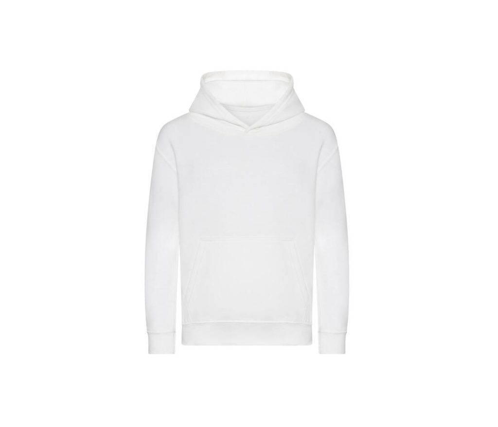KIDS ORGANIC HOODIE, ARCTIC WHITE, 1/2 - XXS, JUST HOODS
