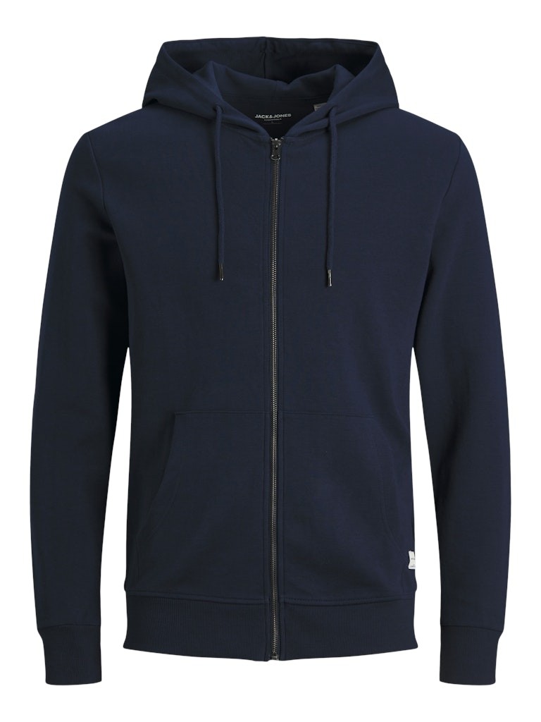 JACK&JONES Sweater Zip Hood, Navy Blazer, XS