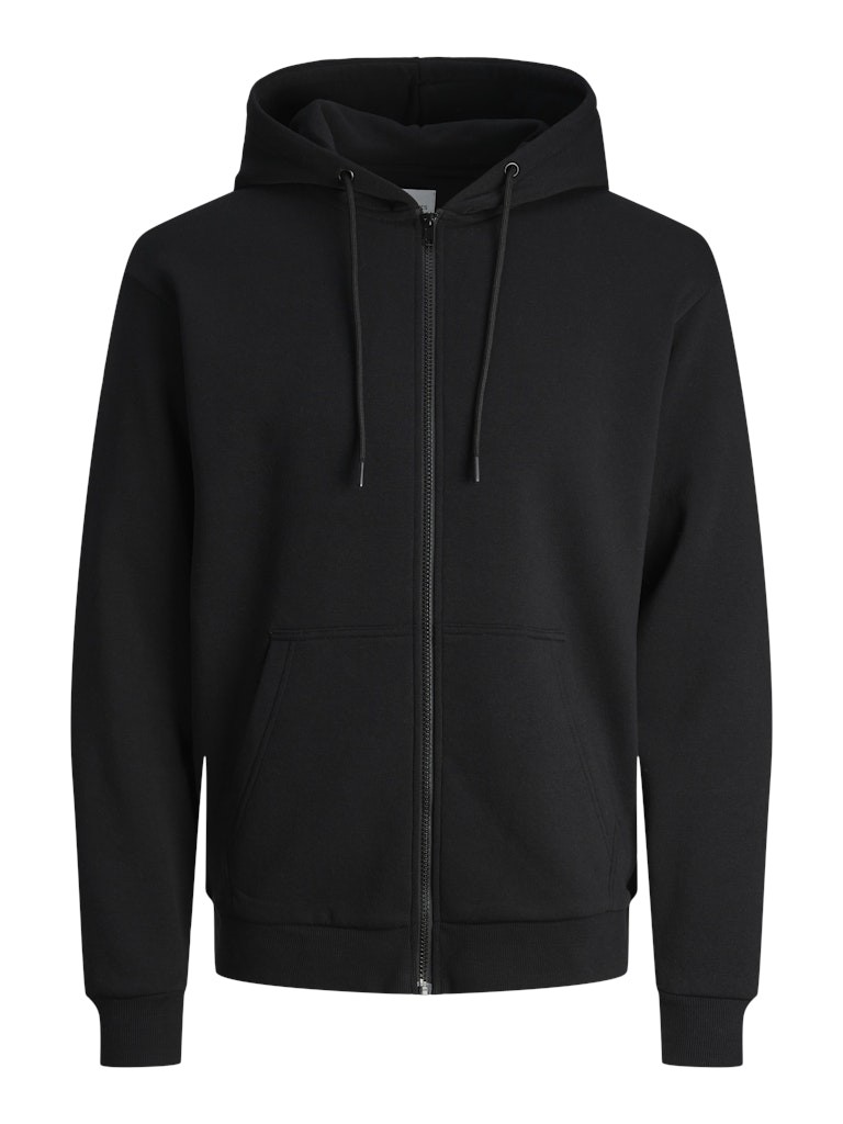 JACK&JONES Brody Sweater Zip Hood, Black, XS