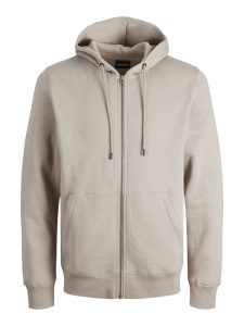 JACK&JONES Brody Sweater Zip Hood, Moonbeam, XS