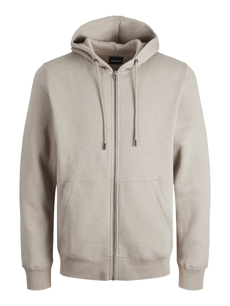 JACK&JONES Brody Sweater Zip Hood, Moonbeam, XS