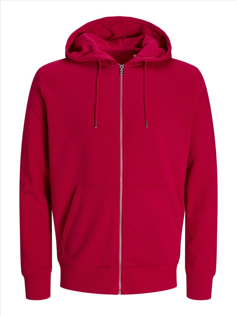 JACK&JONES//PRODUKT Day Zip Hood, Lipstick Red, L