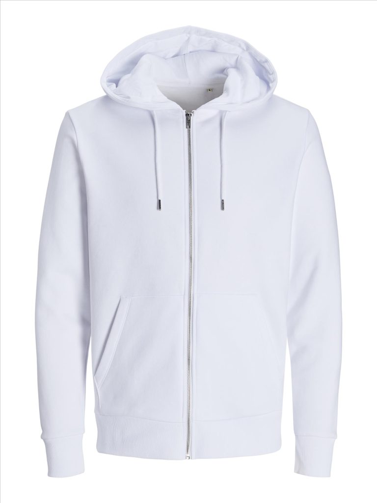 JACK&JONES//PRODUKT Day Zip Hood, White, L