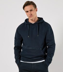 Regular Fit Piqué Zipped Zak Hoodie