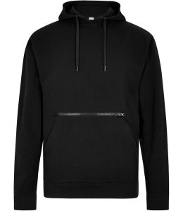 Regular Fit Piqué Zipped Zak Hoodie, Black, S, Kustom Kit