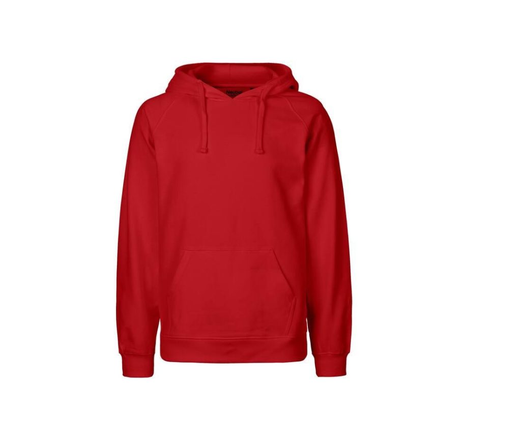 MENS HOODIE, RED, S, NEUTRAL