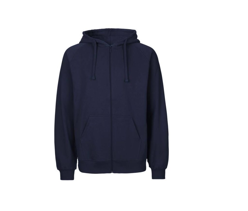 MENS HOODIE Met Zip, NAVY, S, NEUTRAL