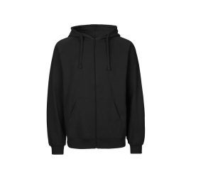 MENS HOODIE Met Zip, BLACK, S, NEUTRAL