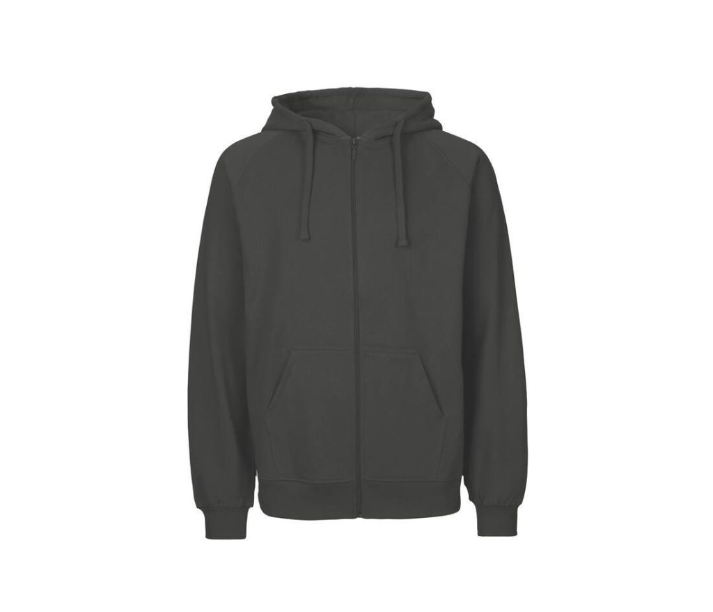 MENS HOODIE Met Zip, CHARCOAL, 3XL, NEUTRAL