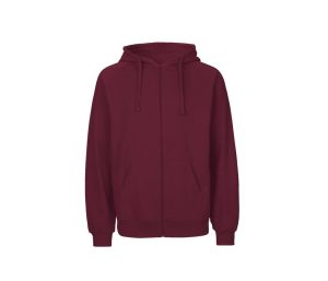 MENS HOODIE Met Zip, BURGUNDY, 3XL, NEUTRAL