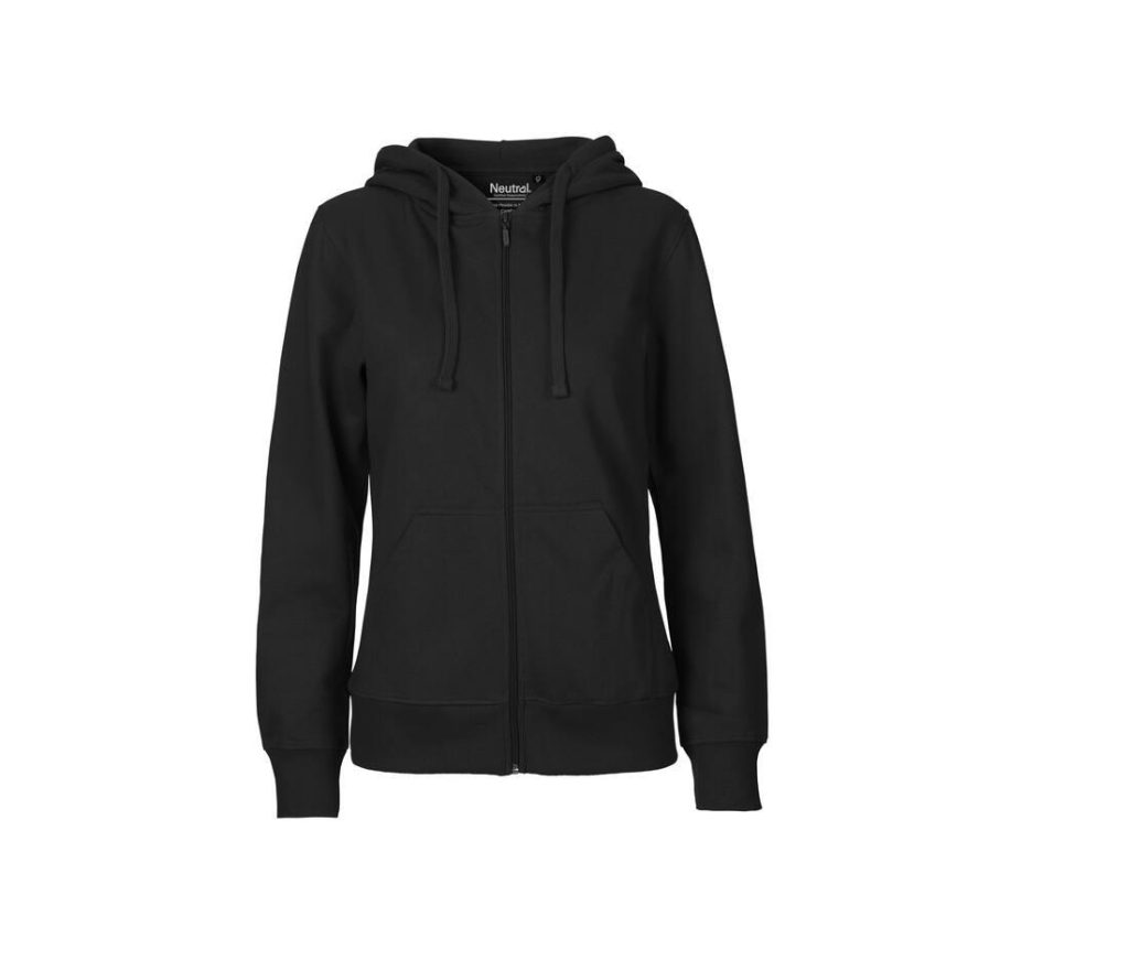 Dames HOODIE Met Zip, BLACK, XS, NEUTRAL