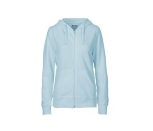 Dames HOODIE Met Zip, LIGHT BLUE, L, NEUTRAL
