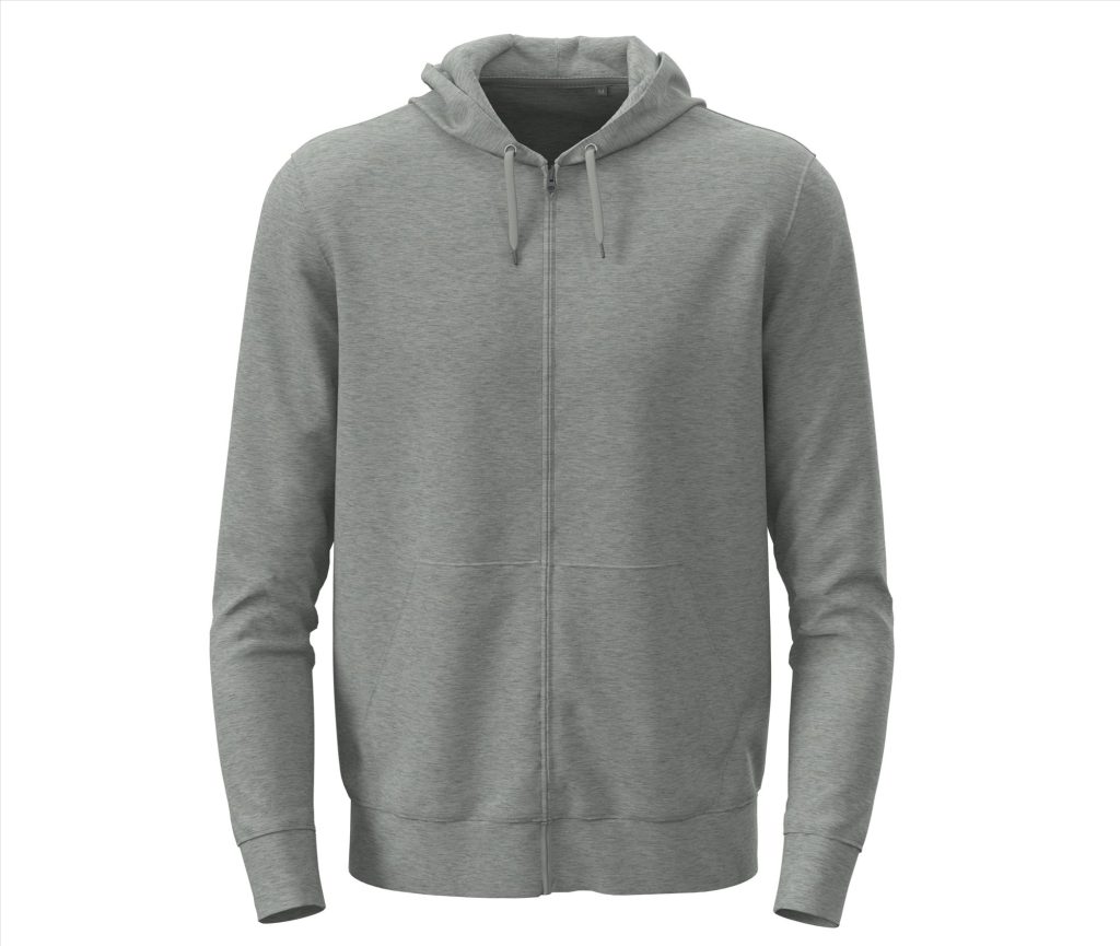 CLASSIC Zip HOODIE, GREY HEATHER, 3XL, STEDMAN