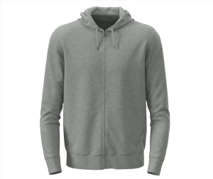 CLASSIC Zip HOODIE, GREY HEATHER, 3XL, STEDMAN