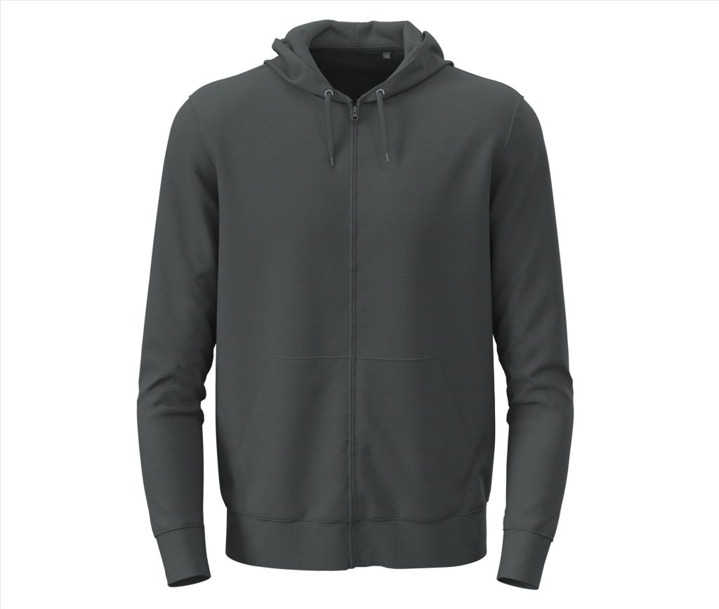 CLASSIC Zip HOODIE, SLATE GREY, 3XL, STEDMAN