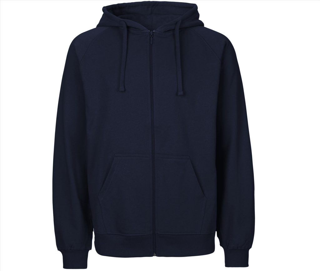 Unisex Katoen HOODIE Met Zip, NAVY, 3XL, TIGER