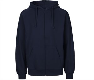 Unisex Katoen HOODIE Met Zip, NAVY, 3XL, TIGER